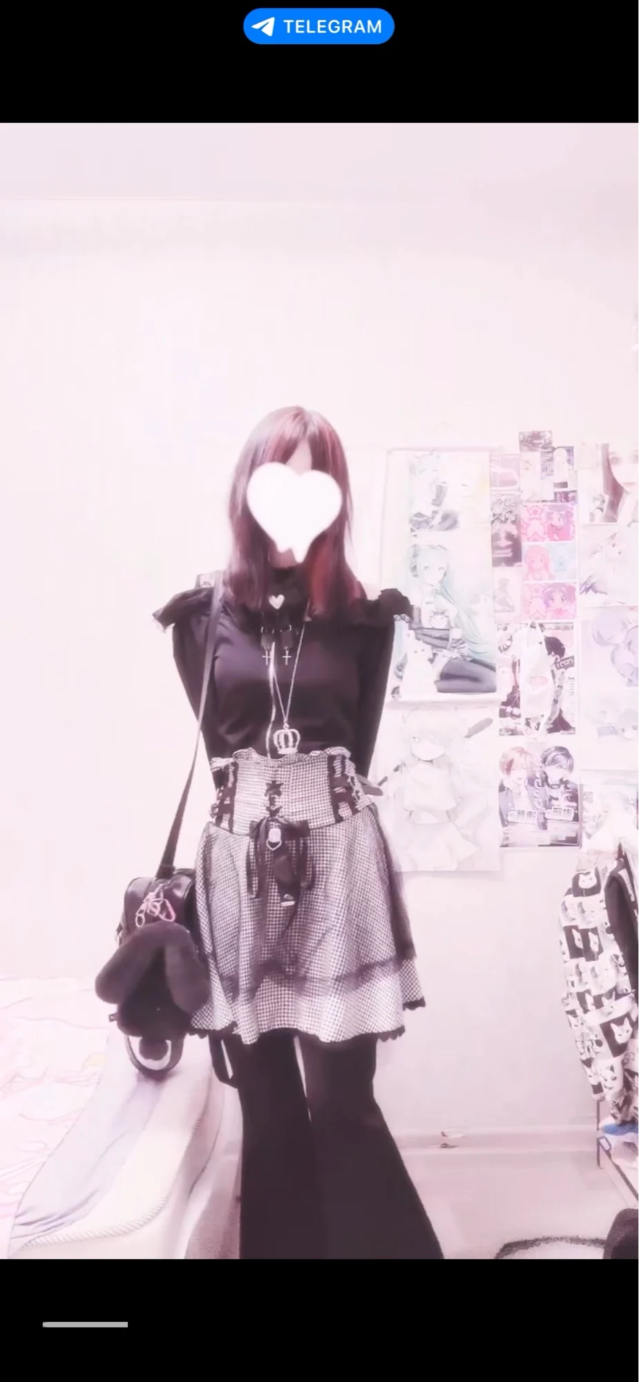 Black Jirai Kei Top and Skirt Set photo review