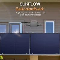 Micro-onduleur SUKFLOW 1000W, micro-onduleur solaire avec WLAN et Bluetooth, étanche IP67, avec câble CA de 5m pour l'alimentation de balcon 5