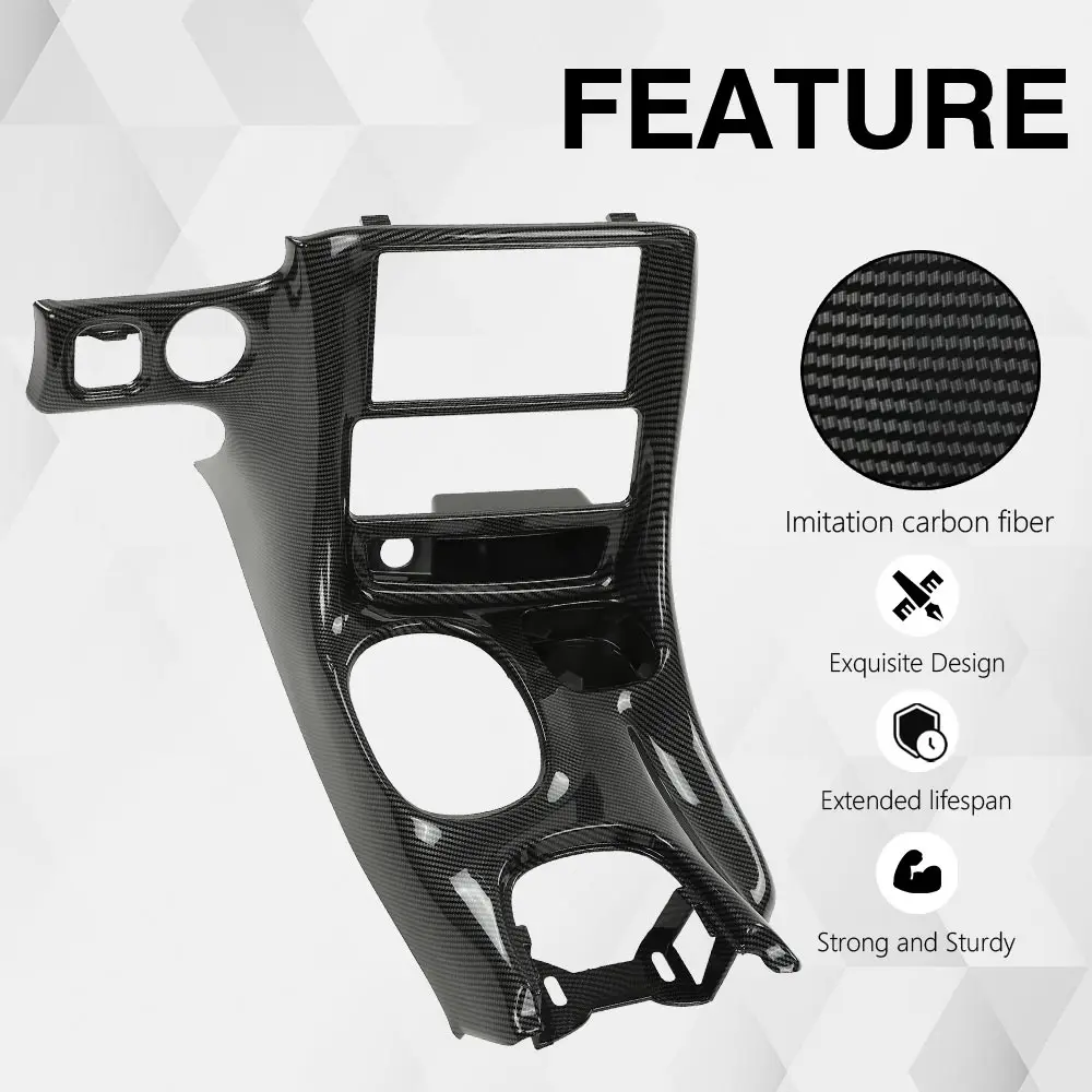 Double Din Radio Center Dash Bezel Kit Carbon Fiber Compatible with Chevy Corvette C5 1997-2004 10407815 Durable Sturdy Strong