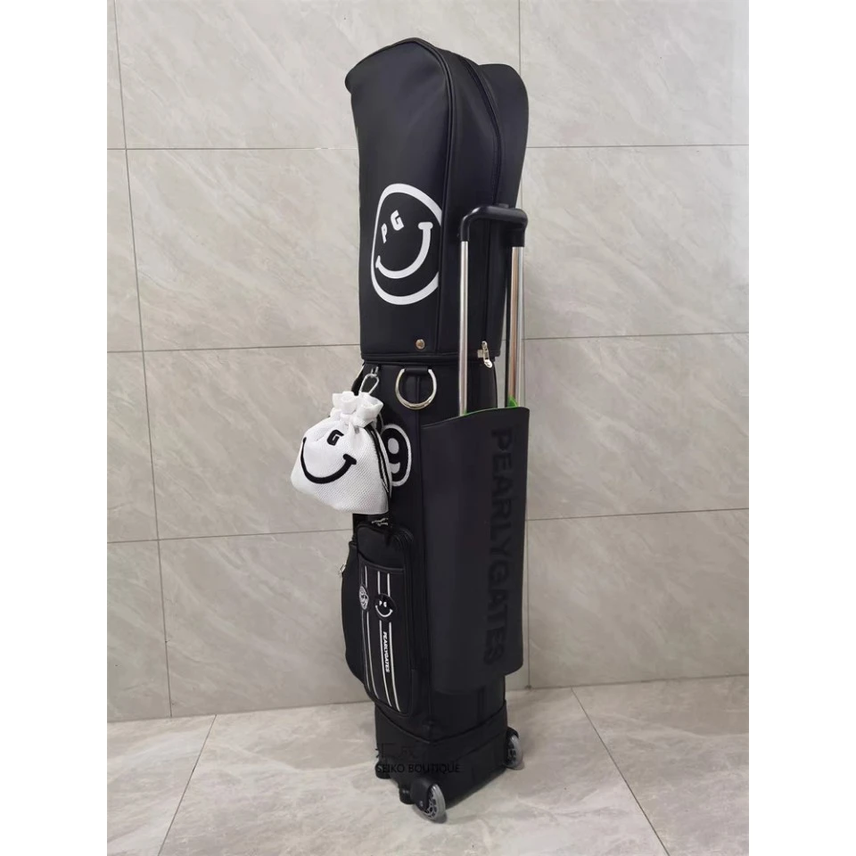 

Travel Bag Multiple Colors Convenient Wheels Golf Bag High Quality Leather and Fabric Standard Portable Ultralight Stand Bag