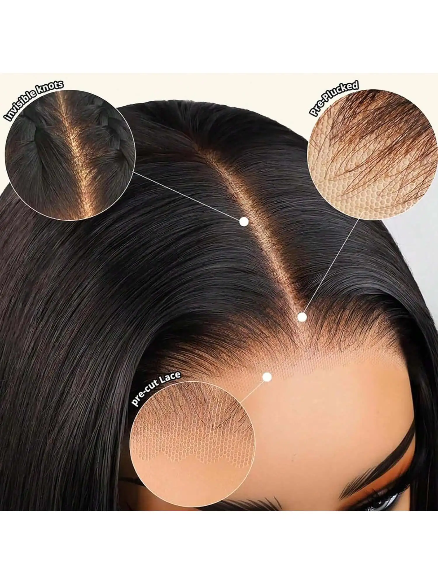 40 Inch 200% Density Wear And Go Glueless Pre Plucked 13x4 HD Lace Wigs Human Hair Body Wave Lace Front Wigs No Glue Pre Cut 5