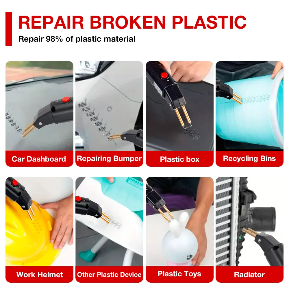 100W Plastic Welding Machine,Car Bumper Repair Welding Gun Set,50/100W Soldering Iron,Home Multifunctional Cordless Welding Tool 6