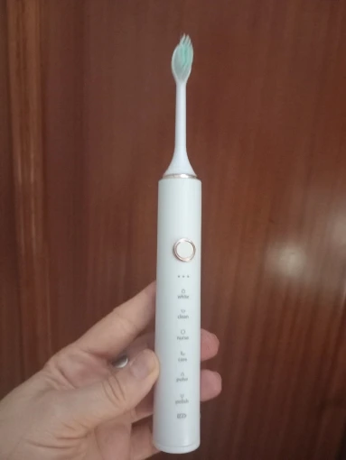 USB Fast Charging Sonic Electric Toothbrush with Smart Timer Rechargeable Adult Toothbrush Set Includes Replacement Heads photo review