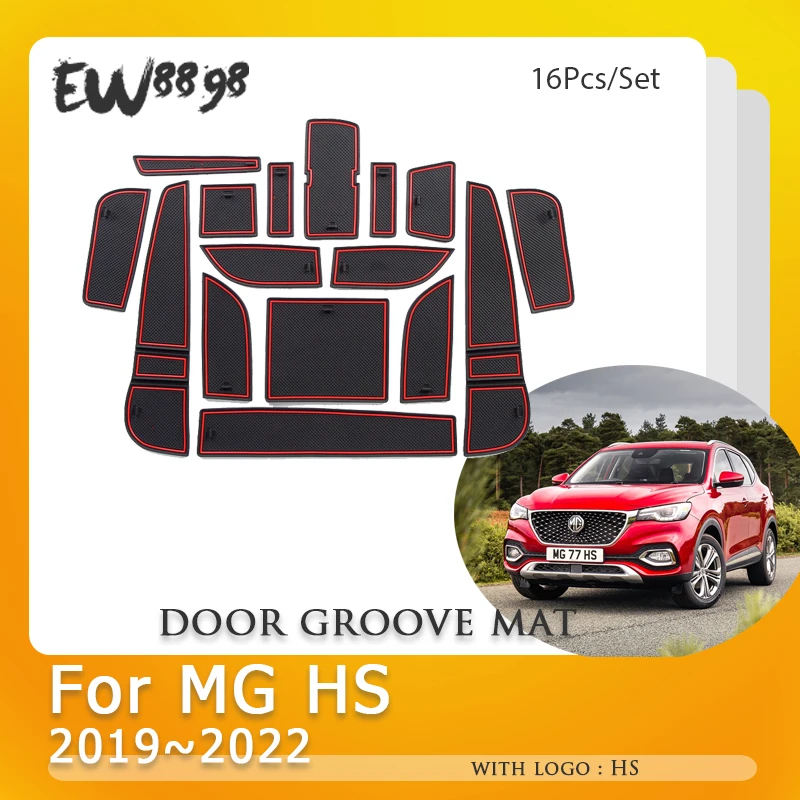 

Door Groove Mats For MG HS 2021 MGHS 2022 PHEV 2020 2019 AS23 Plug-in eHS Cup Cushion Gate Slot Coaster Non-slip Pad Accessories