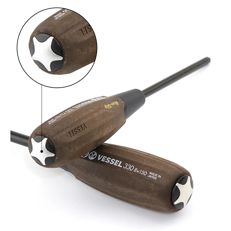 VESSEL WOOD-COMPO Non-Slip Screwdriver Japan Hand Tools No