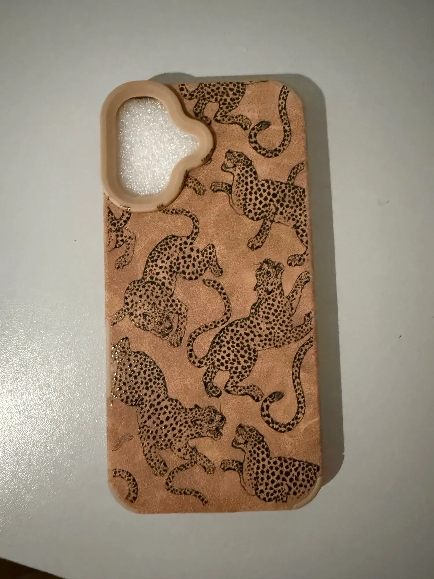 Capa iPhone Leopardo em Couro Bonded Antichoques - Horiginex
