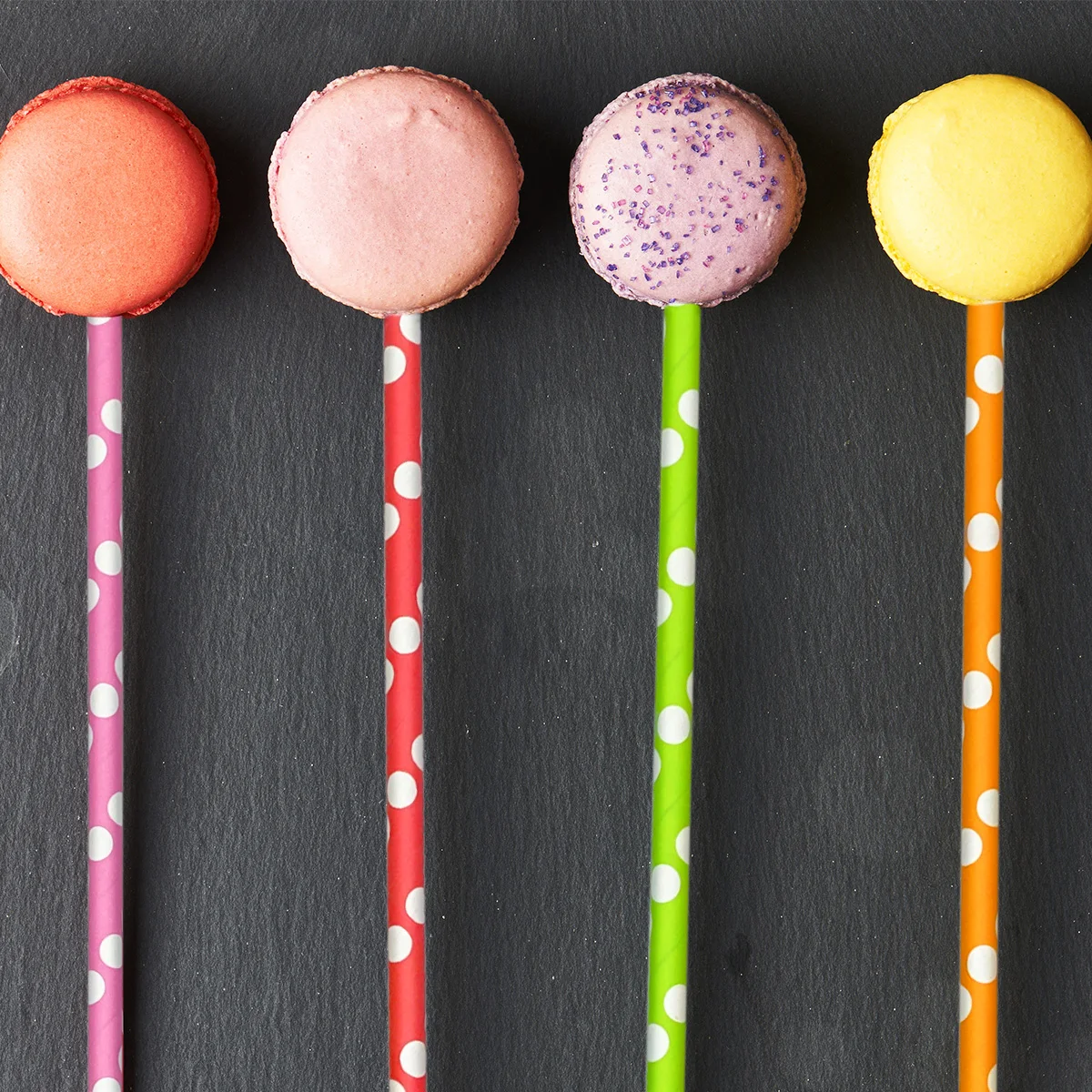 100pcs Biodegradable Straight Paper Straws Rainbow Polka Dot Milk Coffee Bubble Tea Straws Party Birthday Wedding Supplies 6mm