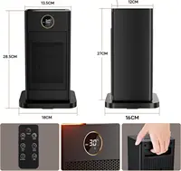 Вентиляторный обогреватель с функцией увлажнения и окружающей освещенностью, быстрый нагрев 1500 Вт, тихий, пульт дистанционного управления, электрическое отопление — изображение 3