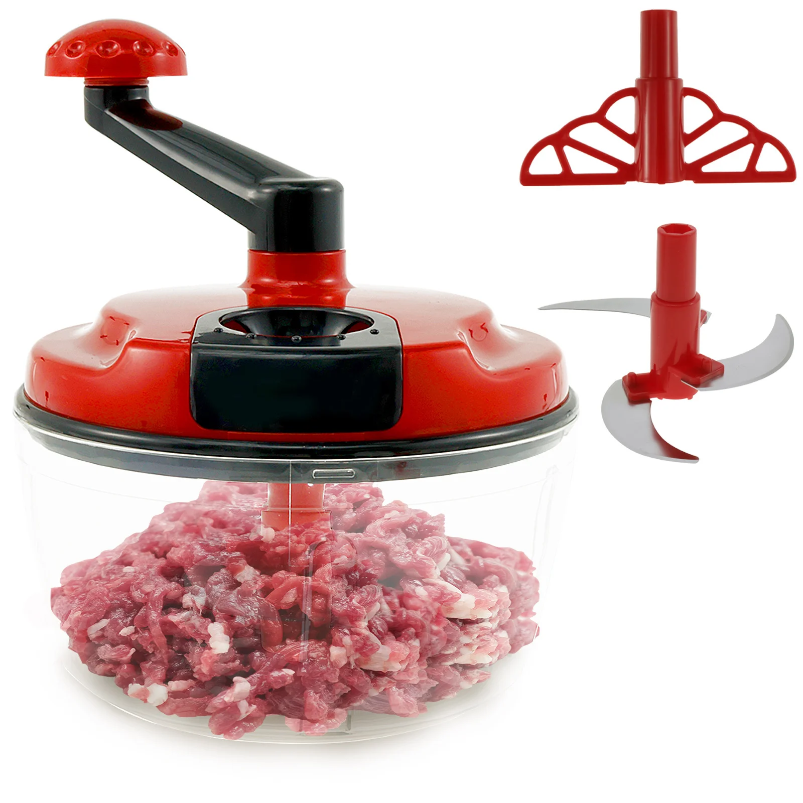 Multi-function Kitchen Manual Food Processor Household Meat Grinder Vegetable Chopper Quick Shredder Green Cutter Egg Blender