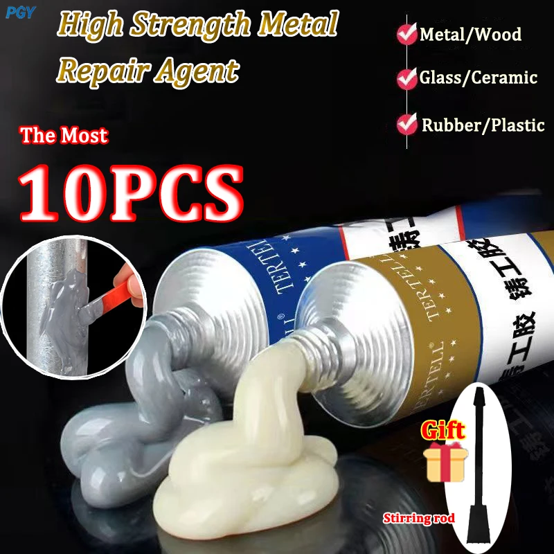 10/6/4/2PCS Metal Repair Adhesive High Strength Bonding Sealant Weld Seam Metal Adhesive Heat Resistance Strong Casting AB Glue