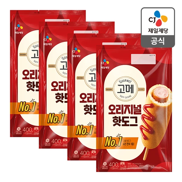 CJ 고메 오리지널 핫도그 400G X 4개