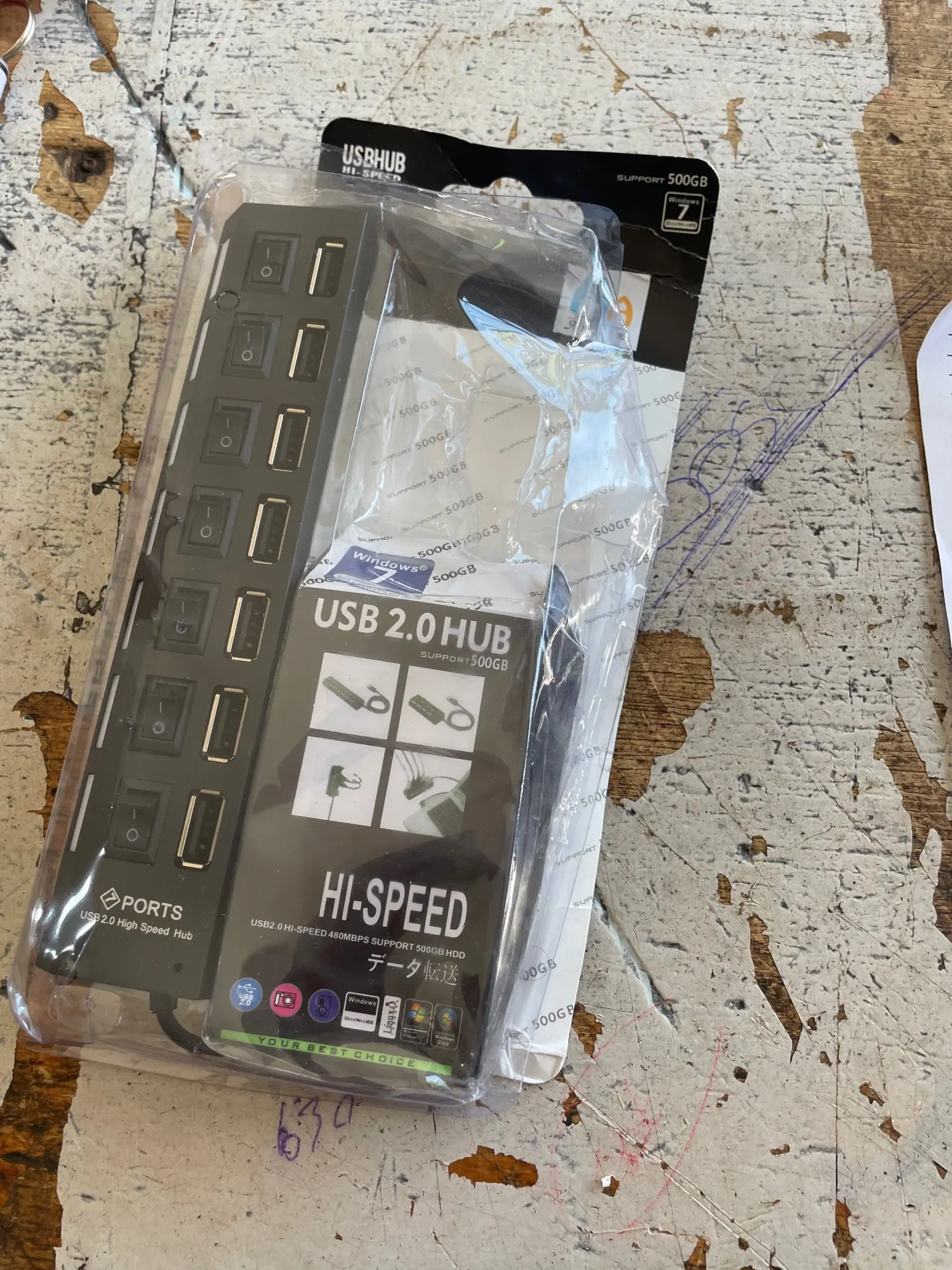 Extensão Hub Régua Usb 2.0 - 7 Portas Pc Hd Externo Pendrive photo review