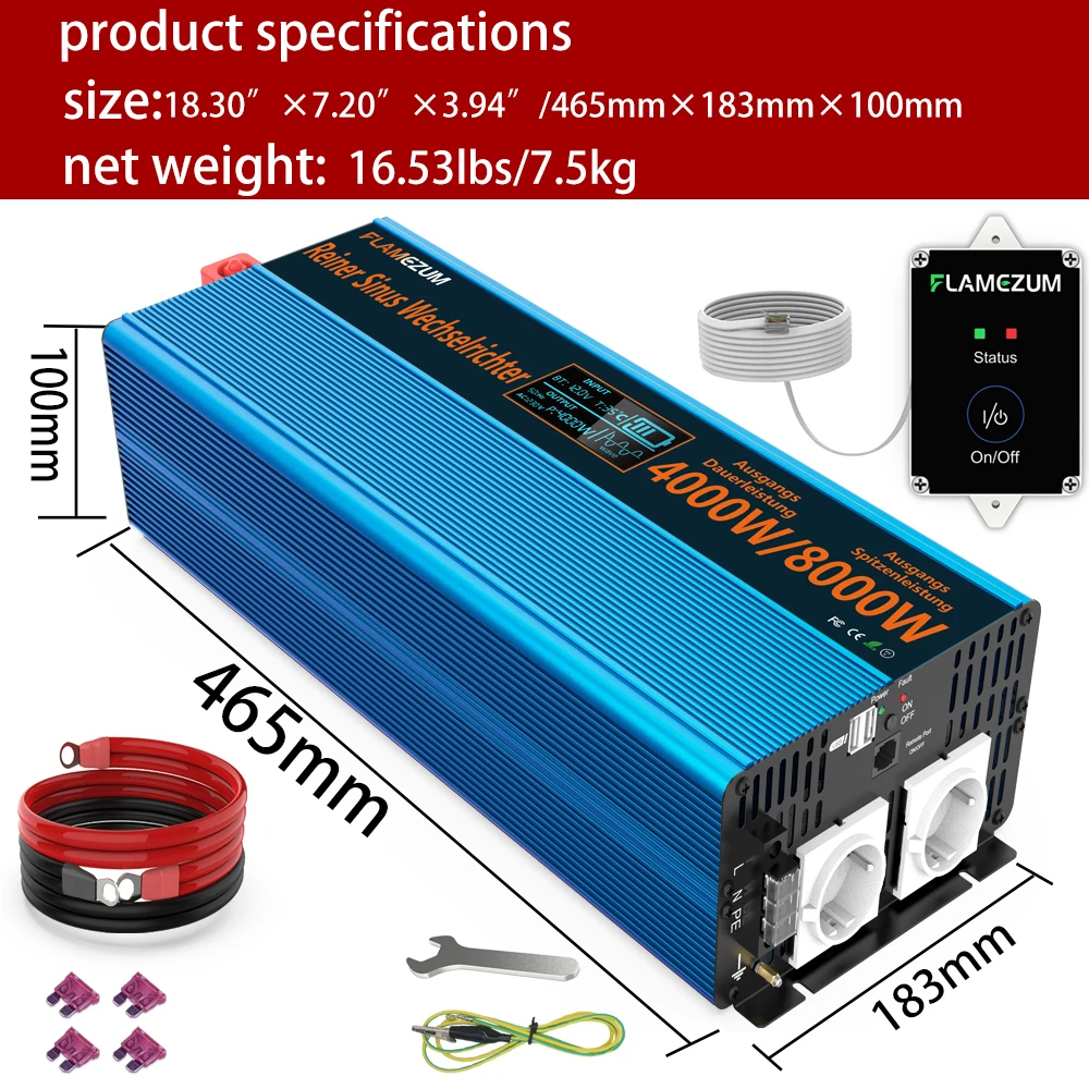 Pure Sine Wave Inverter 12v Power Inverter For 220v 4000w 8000w Transformer  Power Converter Solar Inverter Hybrid Solar Inverter - Car Inverters -  AliExpress