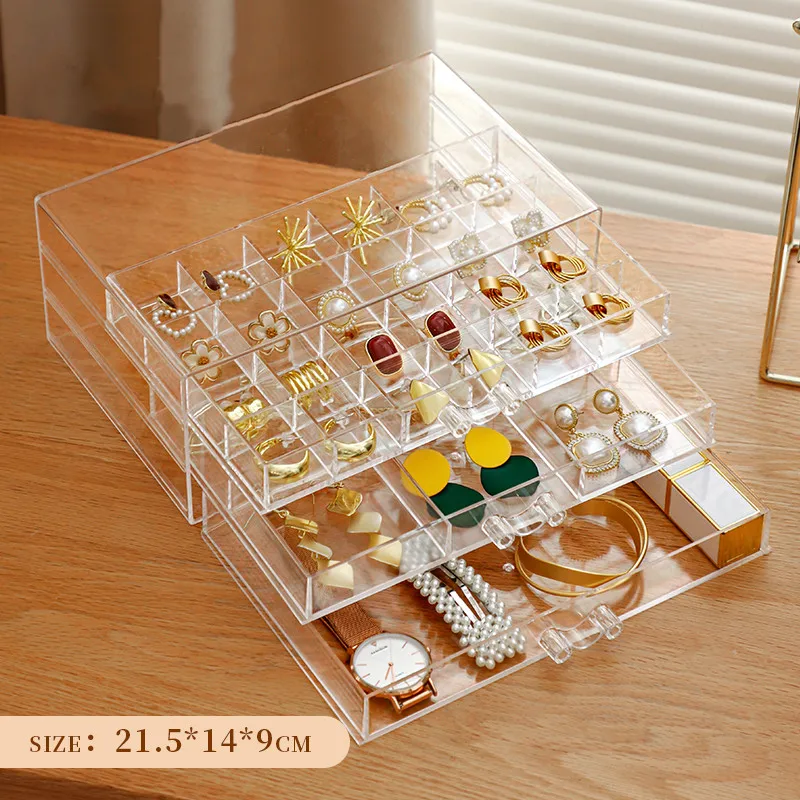 Plastic Jewelry Storage Box, Plastic Earrings Organizer