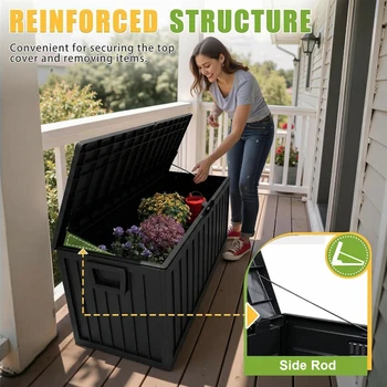 75 Gallon Outdoor Resin Deck Storage Box 2