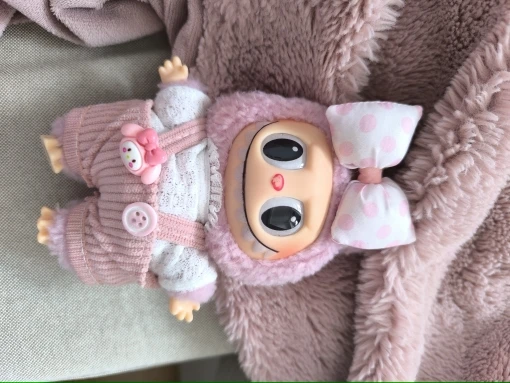 Labubu V1/V2 Doll Clothes: Strap Pants & Skirt Overalls Set with Accessories photo review