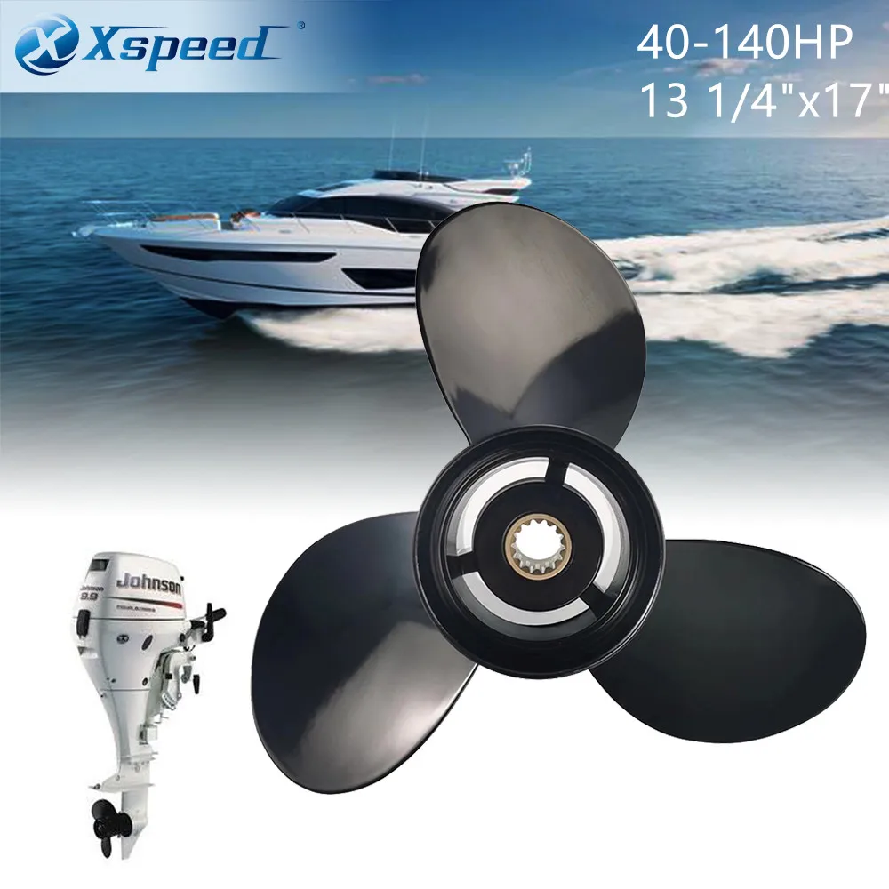 

Xspeed Marine Propellerropeller Boat 13 1/4x17 Fit Evinrude Johnson Outboard Boat Engine 40-140HP Aluminum Propeller 13 Spline