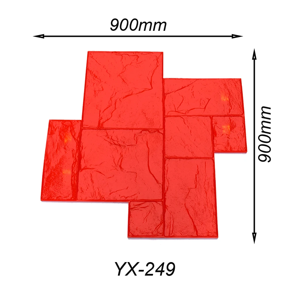 Concrete Embossed Floor mold Compression molding material Cement pavement Printing Construction Fan-shaped Stone Pattern