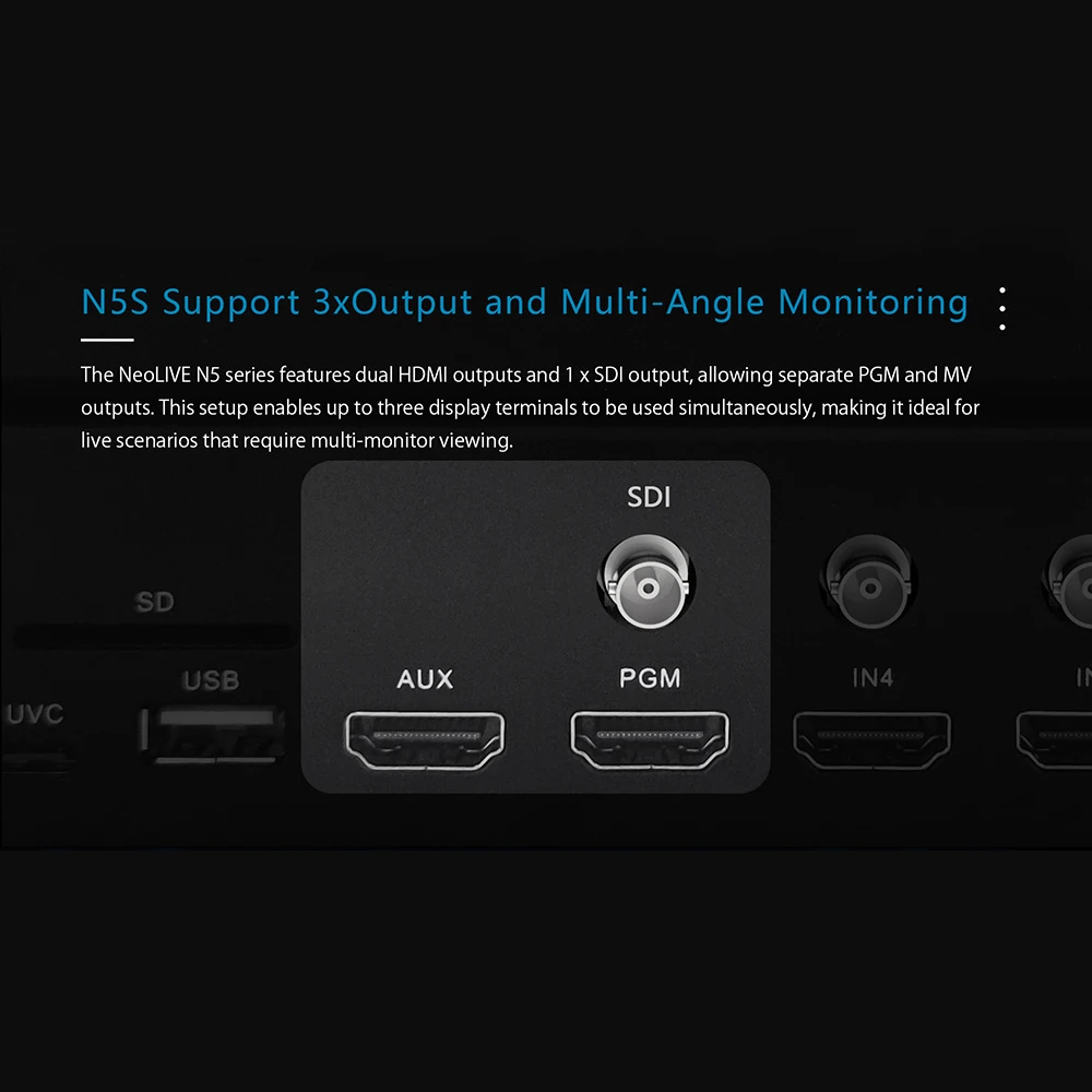 Přenosný 10,1palcový LED displej Runpu N5 4kanálový HDMI Video Mixer - Image 6