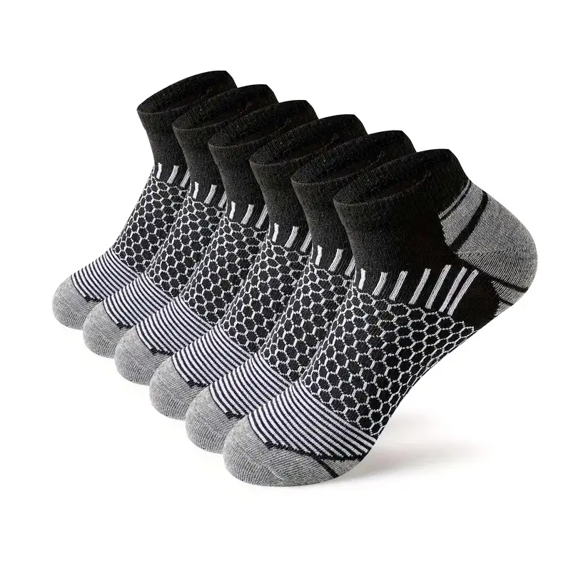 10 pairs Men's Short Sports Socks - Moisture-Wicking, Breathable, All-Season Athletic Socks