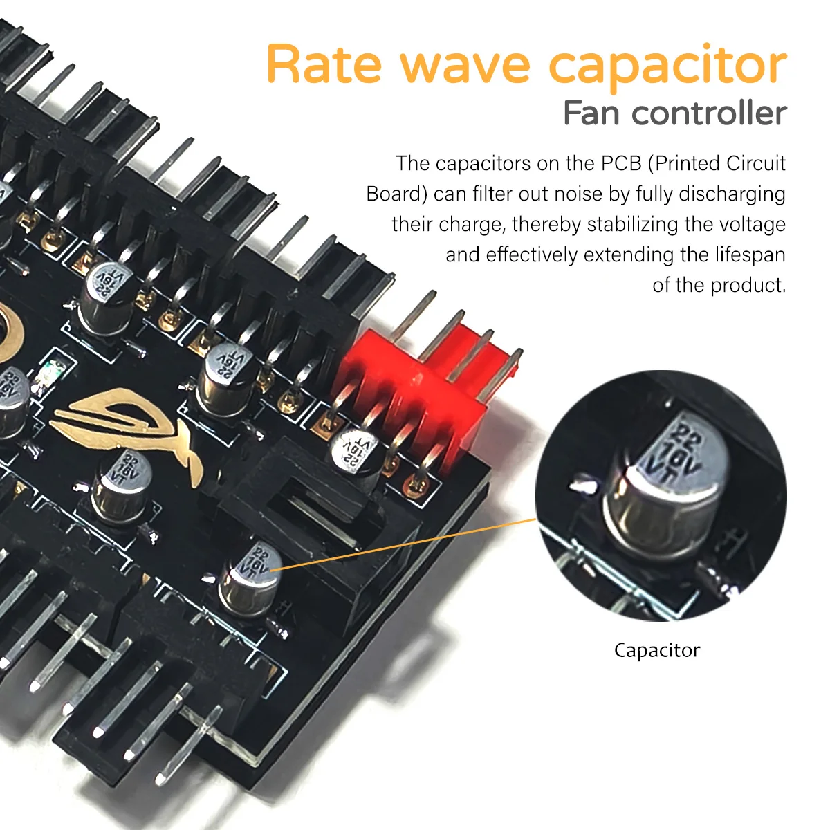 12V 4핀 PWM 팬 컨트롤러 허브, 10방향 팬 분배기, PC 케이스 냉각 팬용 SATA/4D 전원 공급 장치