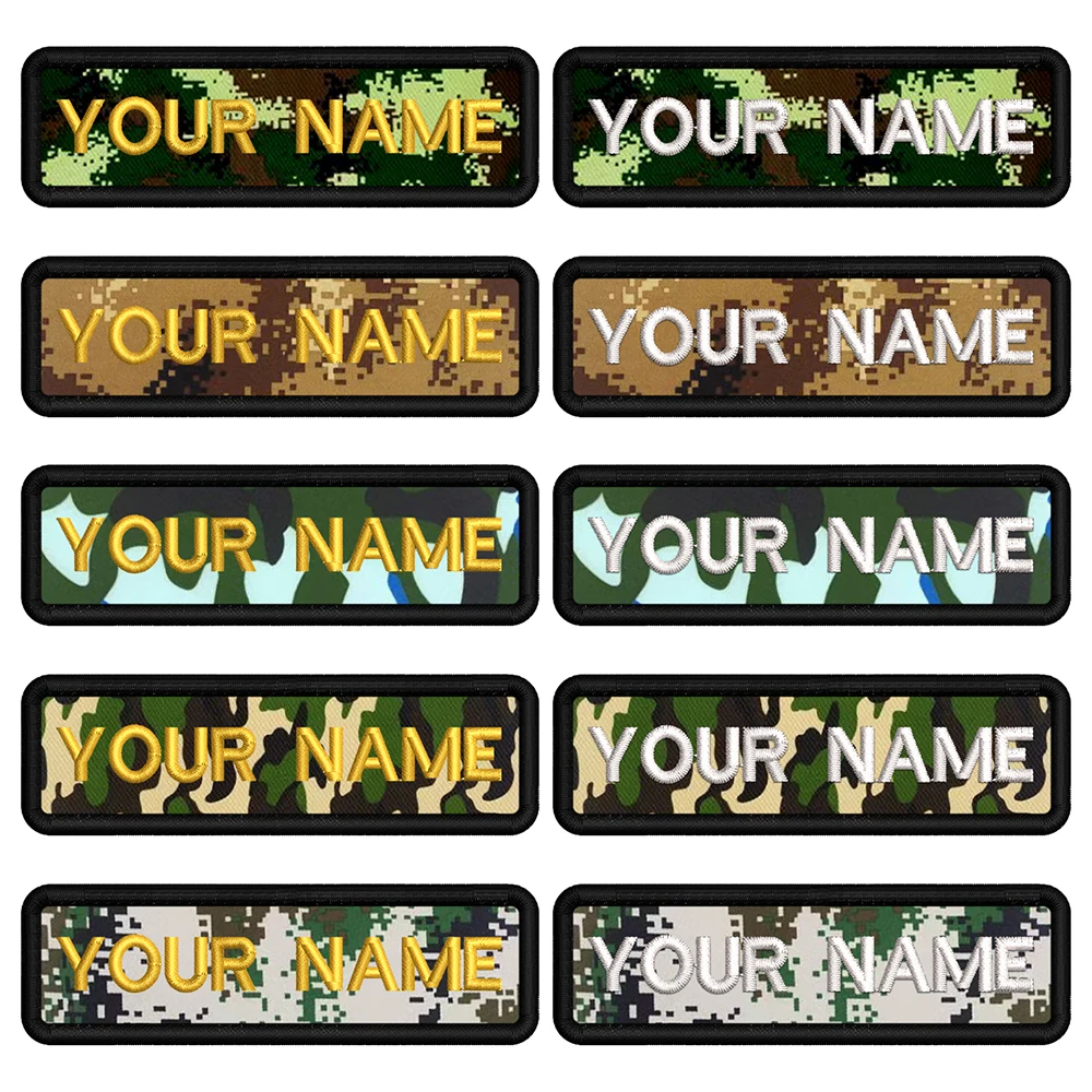 Personalized Patches Name Patch Colorful Customization Embroidered Badge DIY Emblems Iron On Or Hook Loop for Clothing clothing patches embroidered patches custom name patches