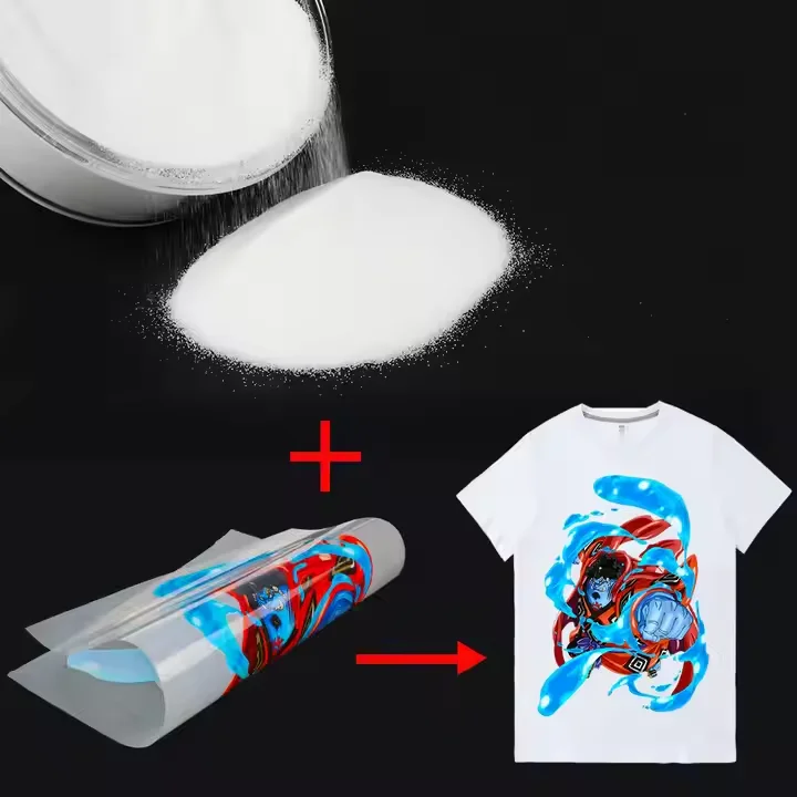 DTF Powder TPU Polyurethane Hot Melt Adhesive For T-Shirt Heat Transfer Printing 0.5KG