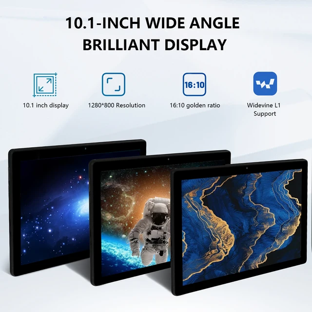 A10L 10" Android 14 Tablet – 12GB RAM, 64GB ROM, WiFi 6 4