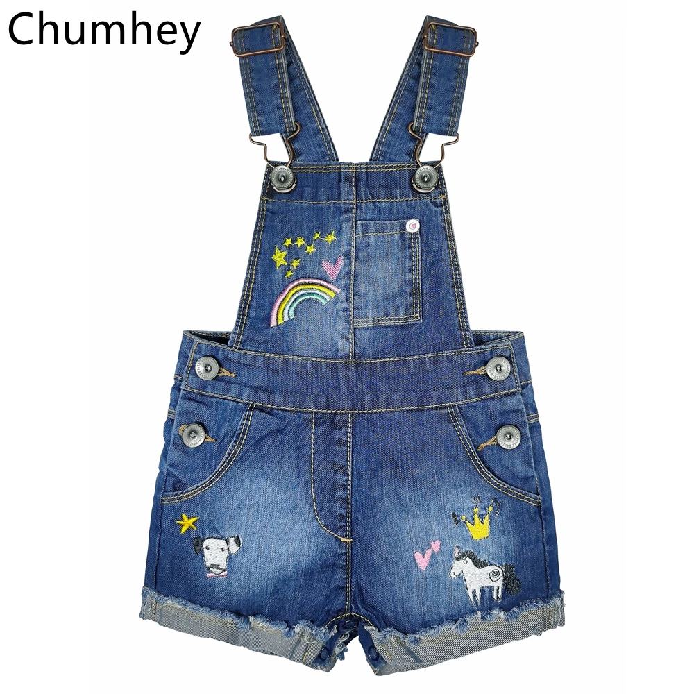 

Chumhey 0-5T Kids Overalls Summer Baby Girls Denim Shorts Jeans Tollder Rompers Children Clothes Bebe Jumpsuit Child Clothing