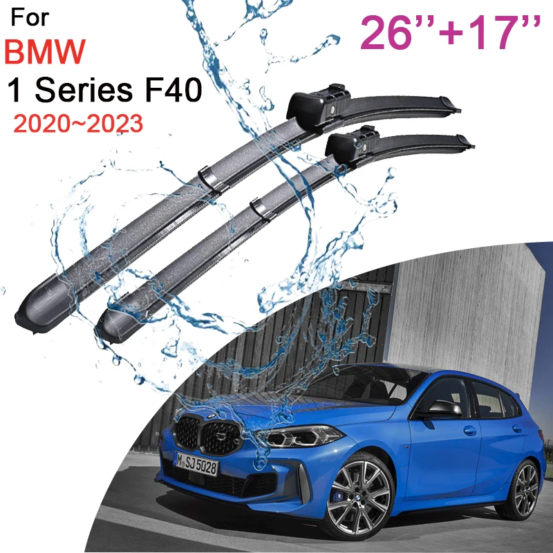 

for BMW 1 Series F40 2019 2020 2021 2022 2023 Car Front Windshield Windscreen Wiper Blades Rubber Wipers Accessories Stickers