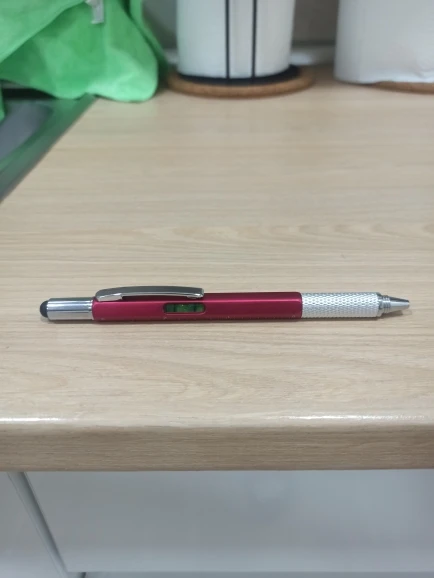 Bolígrafo multifuncional 7 en 1, lápiz capacitivo para pantalla táctil con destornillador, regla, medidor de nivel, bolígrafo recargable, herramienta photo review