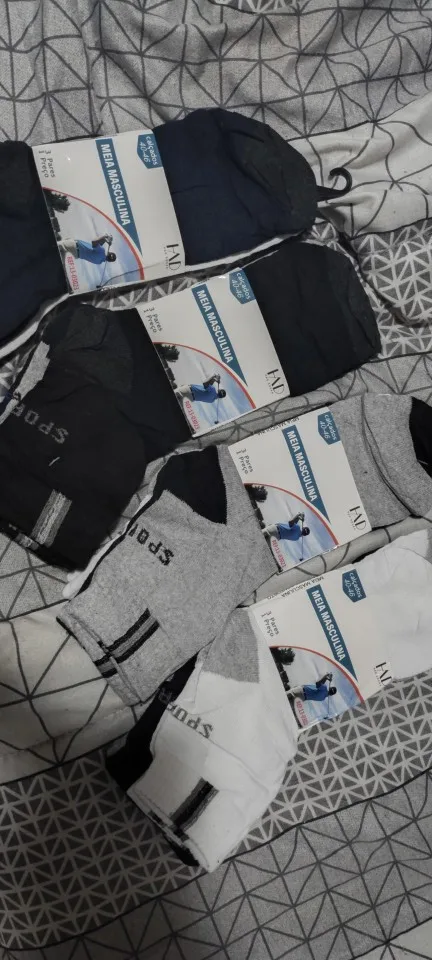 12 pares,Brasil,meias masculino,meia masculina,meia antiderrapante,meia de compressão ,meia anti derrapante,meia corrida (cópia) photo review