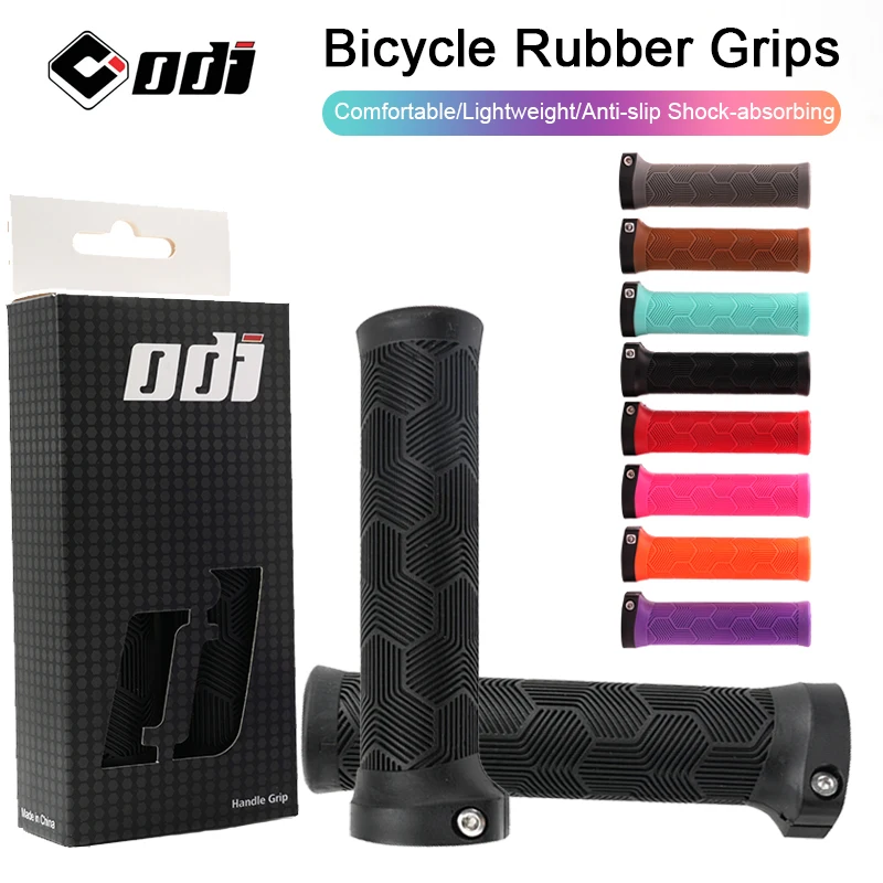 Bicycle Handlebar Grips ODI Soft Rubber Non-slip MTB Waterproof Cuffs Lock on Bike Handle Mountain Bike