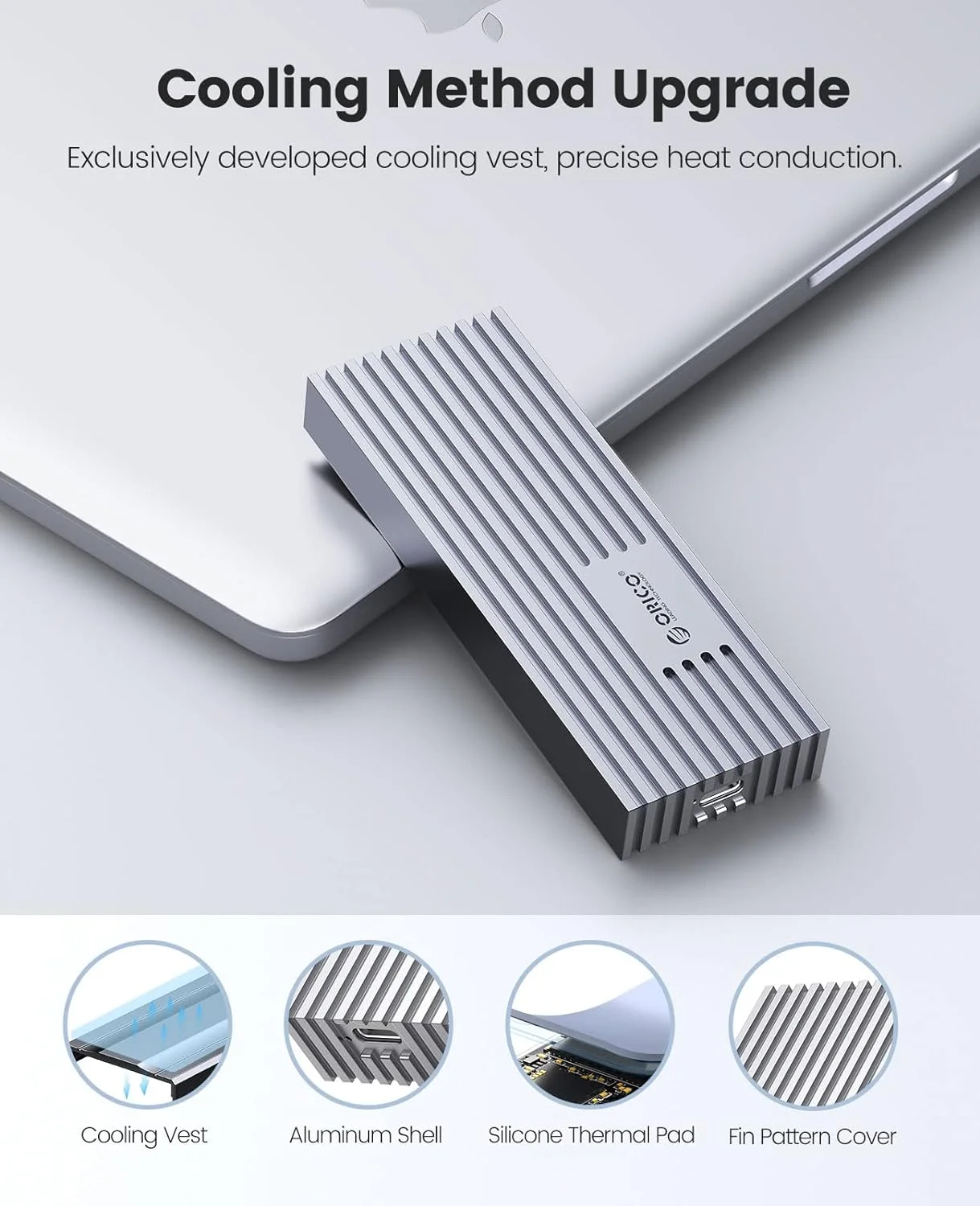 ORICO M2 NVMe Case 10Gbps M.2 to USB Type C 3.1 SSD Adapter for NVME PCIE M-key SSD
