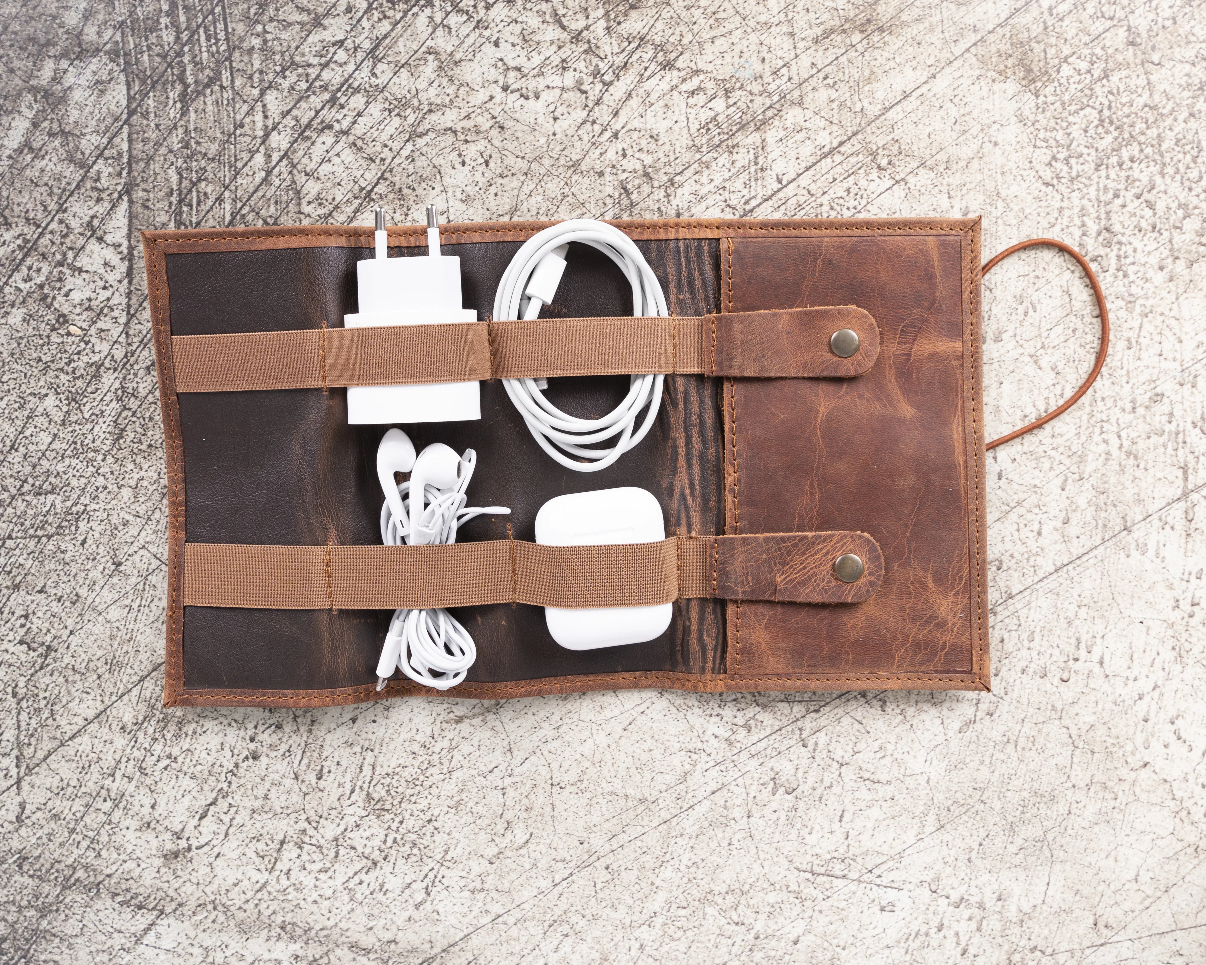 

Handmade Genuine Leather Cable Organizer Cord Ties Cable Management Travel Cable Holder Organizer Custom Cable Organizer