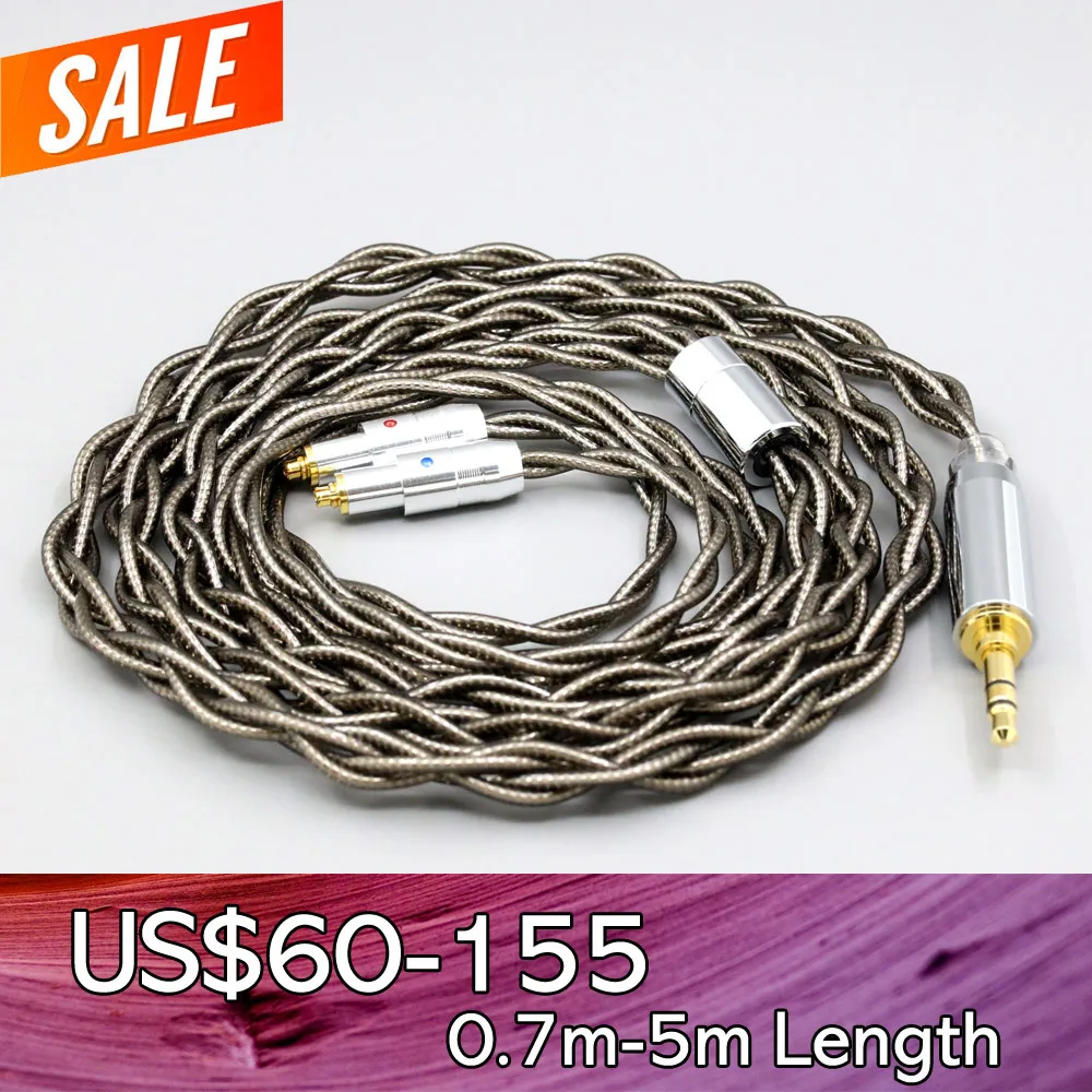 

99% Pure Silver Palladium + Graphene Gold Earphone Shielding Cable For Shure SRH1540 SRH1840 SRH1440 4 core Headphone LN008209