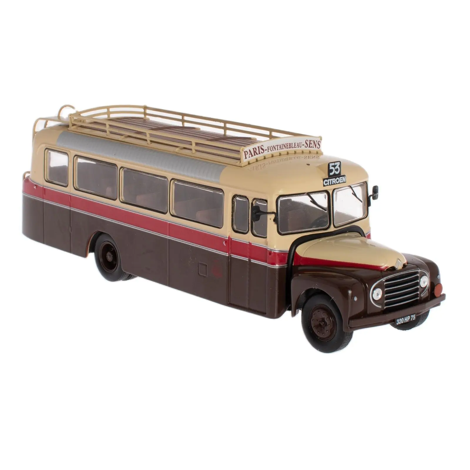 Hachette, Bus Citroello 46 Dp Uad France 1955, Scala 1:43, Miniatura Pressofusa, Autobus E Auto Collezione Du Monde Senza Fasciolo, Made By Ixo, Confe