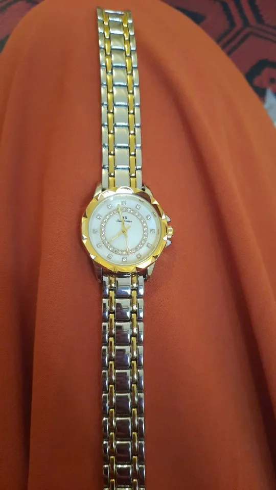 Luxurious watches for women, rhinestones, elegant, pink gold, clocks, 2021 collection photo review
