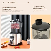 Blender 3 en 1 en acier inoxydable, grande capacité, coupe les légumes, broie la glace, broyeur à salade, hachoir à viande, extracteur de jus 5