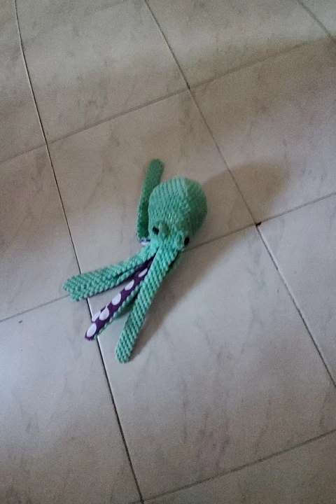 Perro mascota peluche pulpo juguete interactivo sonido anti-demolición hogar perro grande y pequeño aburrimiento compañero juguete photo review