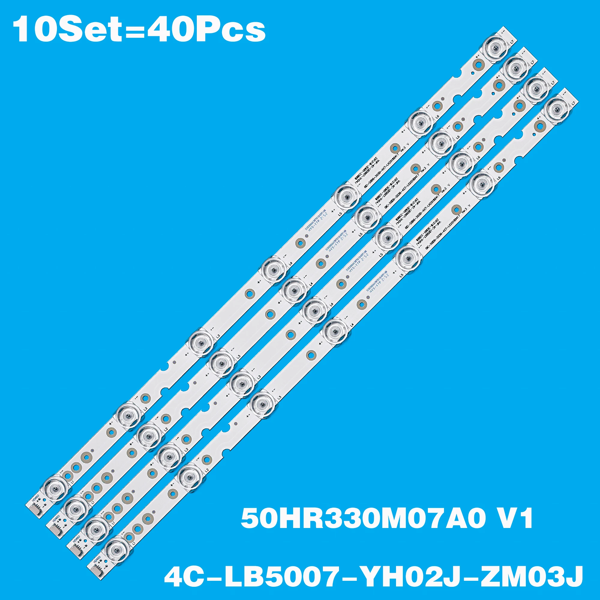 

40 шт. световая панель 4C-LB5007-ZM02J89M для 50HR330M07A0 V1 YHF-4C-LB5007 YH02J-YH04J-ZM Thomson 50UD6306 50UD6676 50UD6696PS 50UD6406