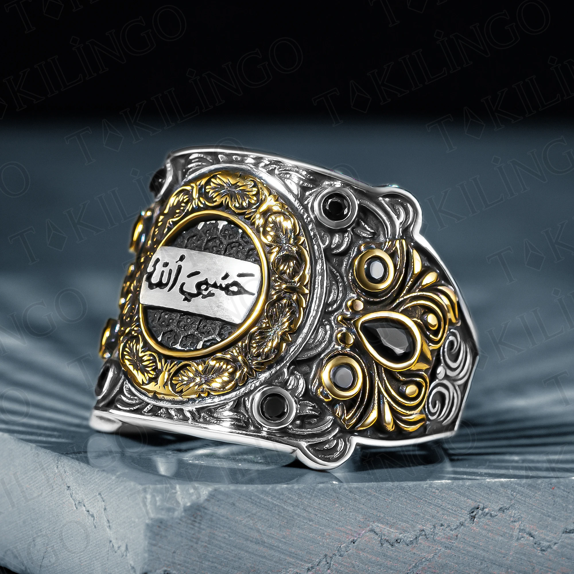 Persia | Seljuk ring; silver and gold set with a deep purple stone seal  bearing the name of Ali Ibin Yusuf | Seal on ri… | Ancient jewelry,  Jewelry, Vintage jewelry