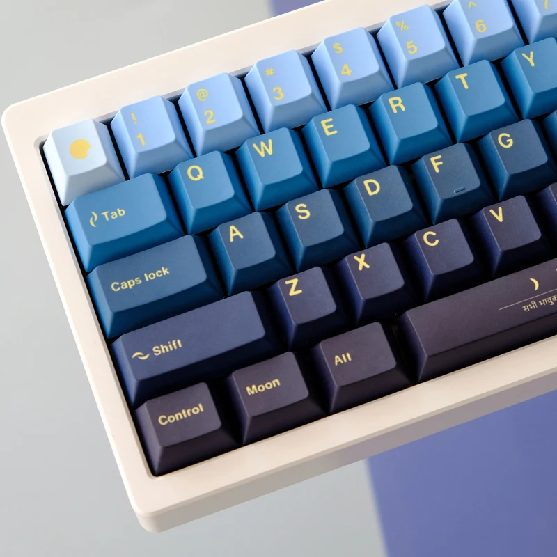 Moonrise Keycaps para Teclado Mecânico Moon Rise Keycap Sub Corante de Lados Pbt Perfil Cereja Interruptor mx com Espaçador 7u 134 Teclas - Imagem 4