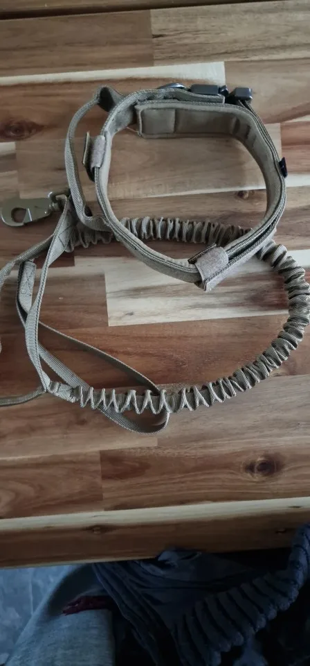 Rugged Tactical Gear: Military-Grade Collar & Bungee Leash for Large Dogs photo review