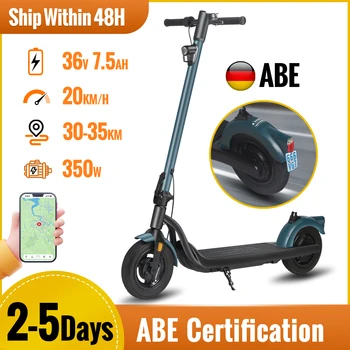 Scooter elettrico da 350 W con app ABE Scooter con batteria al litio 36 V 20 km / h 35 km Pneumatico da 10 pollici a lungo raggio per adulti Escooter per DE