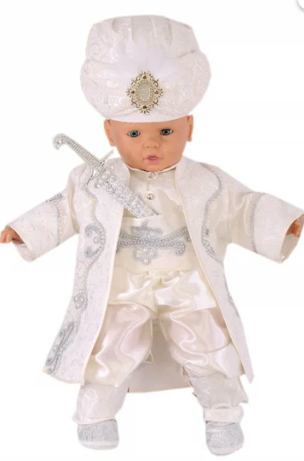 Ebek Şehzade Krem Sünnet Takımı Rkek Bebek Prens Mevlüt Sünnet Elbi̇se Özel Günlük Kar Mobi̇li̇ Yeni̇doğan Mevlüt