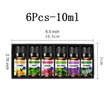 Aromatherapy Essential Oils Kit Lavender, Mint, Lemon, Rose, Jasmine, tea tree All Perfect for Humidifiers Yoga bedroom 5