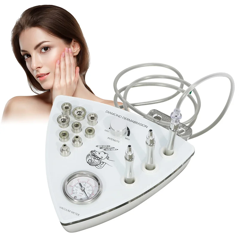 Mini Diamond Microdermabrasion Peel Machine Blackhead Removal Skin Whitening Skin Care Micro Dermabrasion Beauty Device Home Use three color pdt led beauty photon machine whole body facial whitening skin rejuvenation hair loss and wrinkle removal equipmen