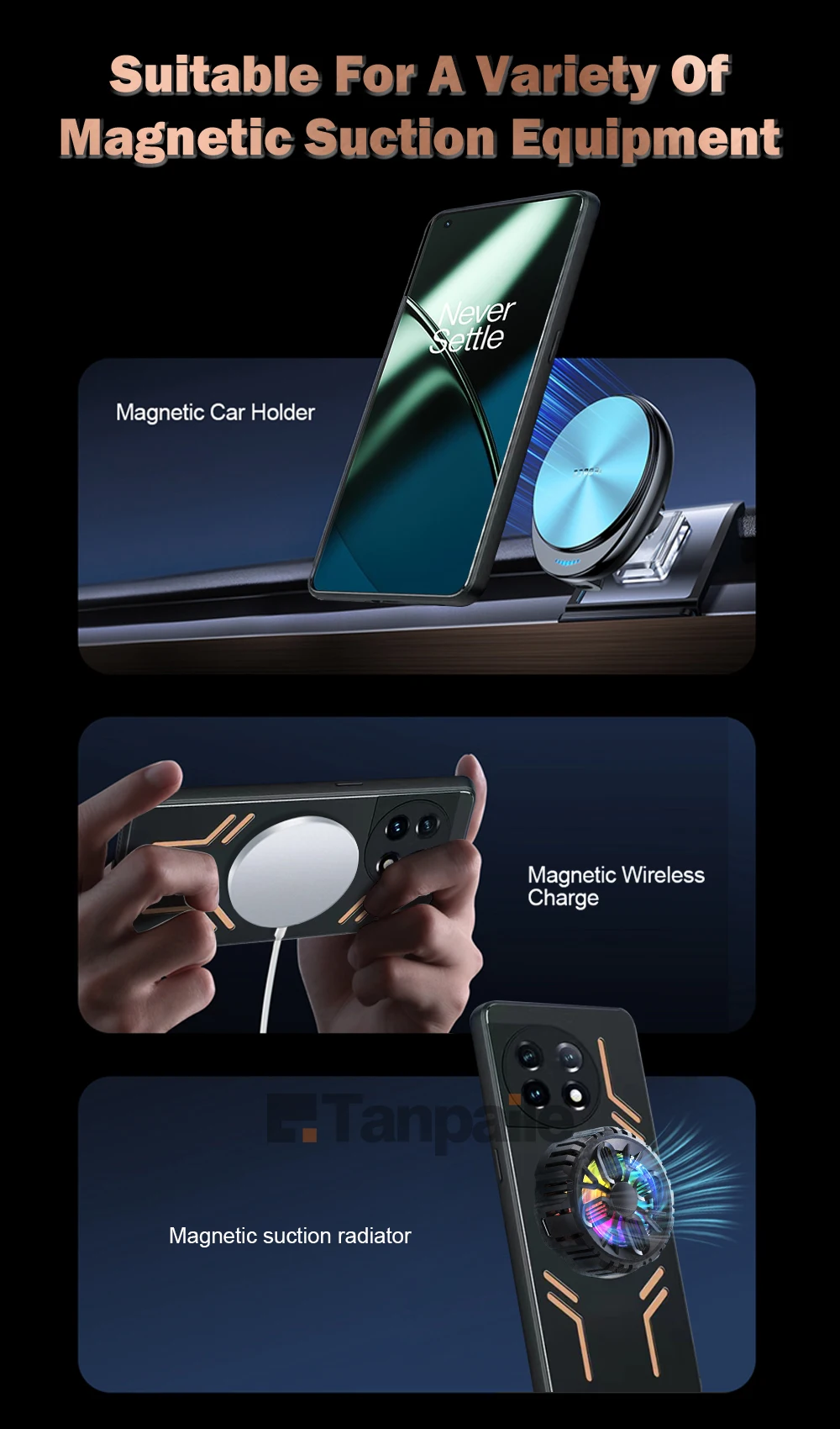 Magsafe Wireless Charge Cooling Case For Samsung S24 S23 S22 S21 + Plus Ultra Shockproof Copper Metal Heat Dissipation Cover