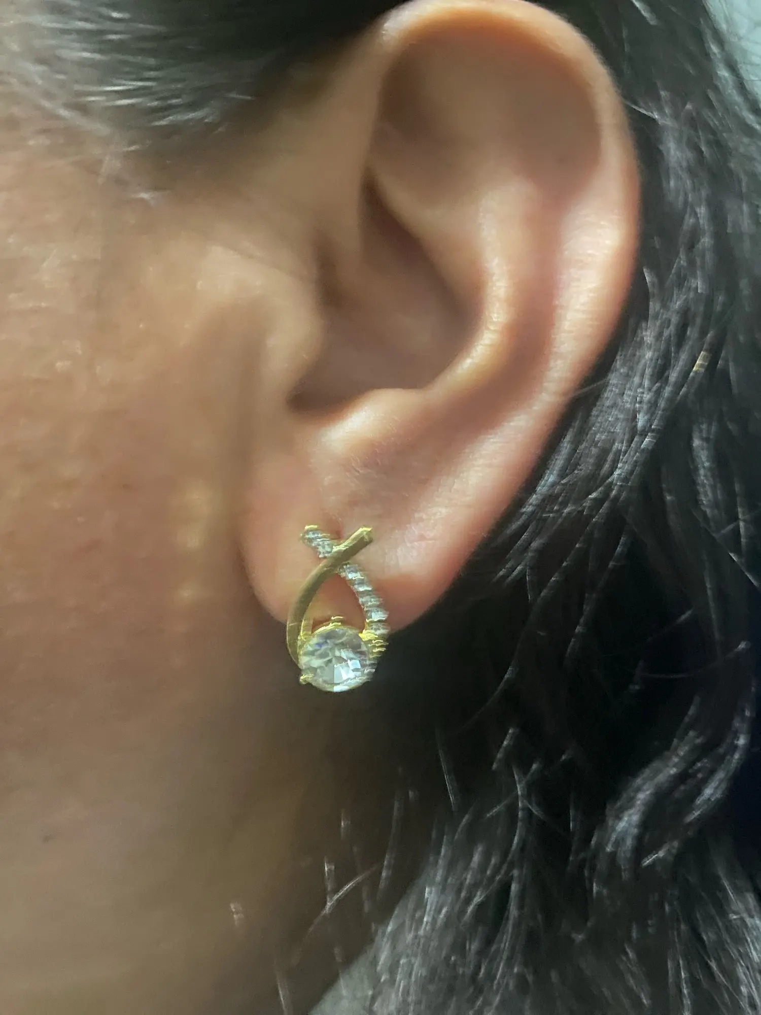 Korean Style Fashion Cross Stud Earrings photo review